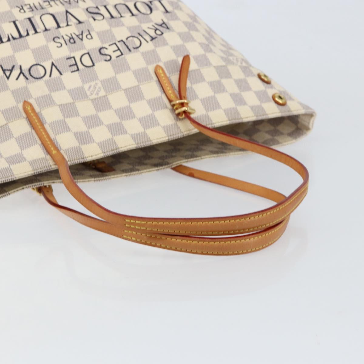 LOUIS VUITTON Damier Azur Cabas MM Tote Bag N41375 LV Auth 149711