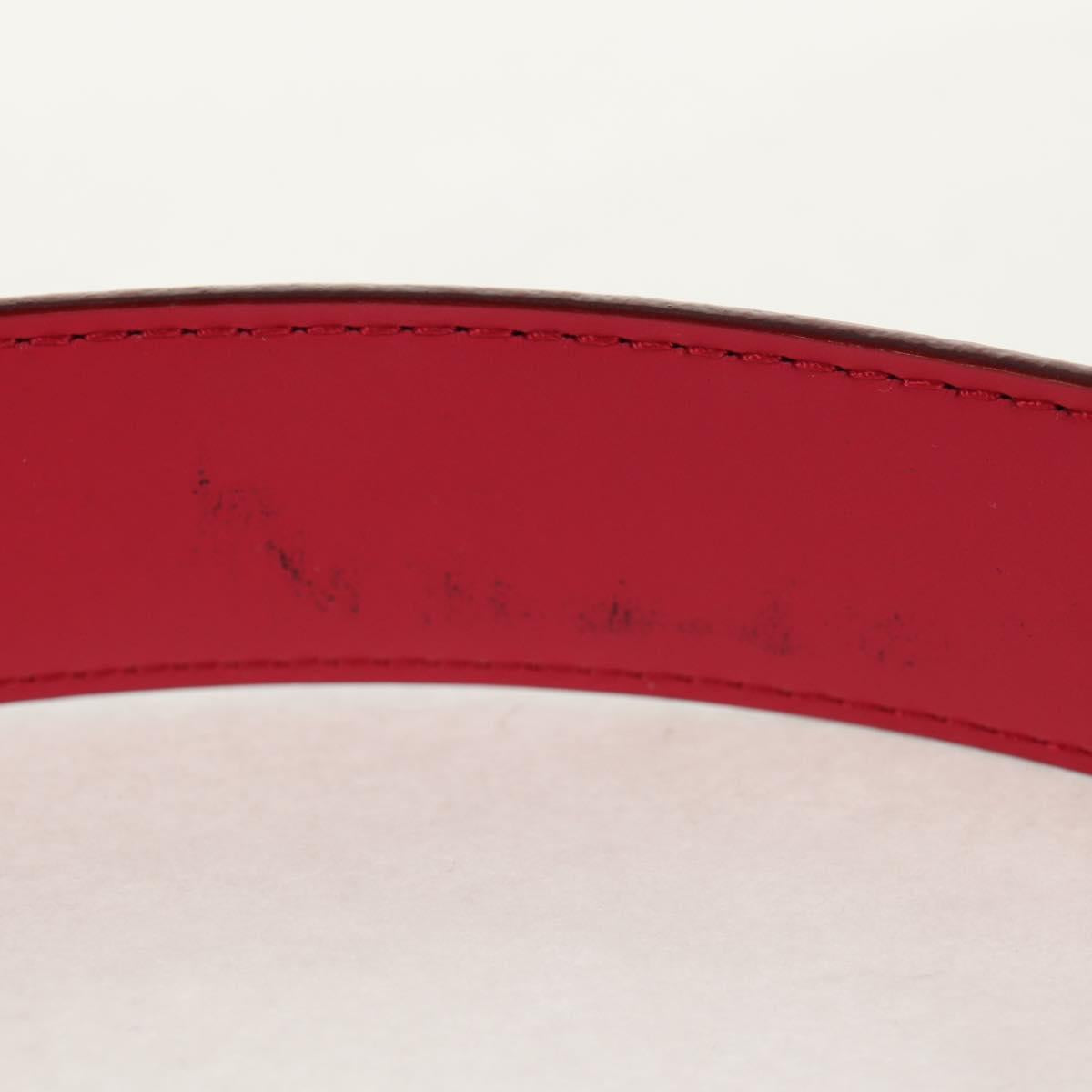 LOUIS VUITTON Multicolor Ceinture Carre Belt White M9682 LV Auth 149716V