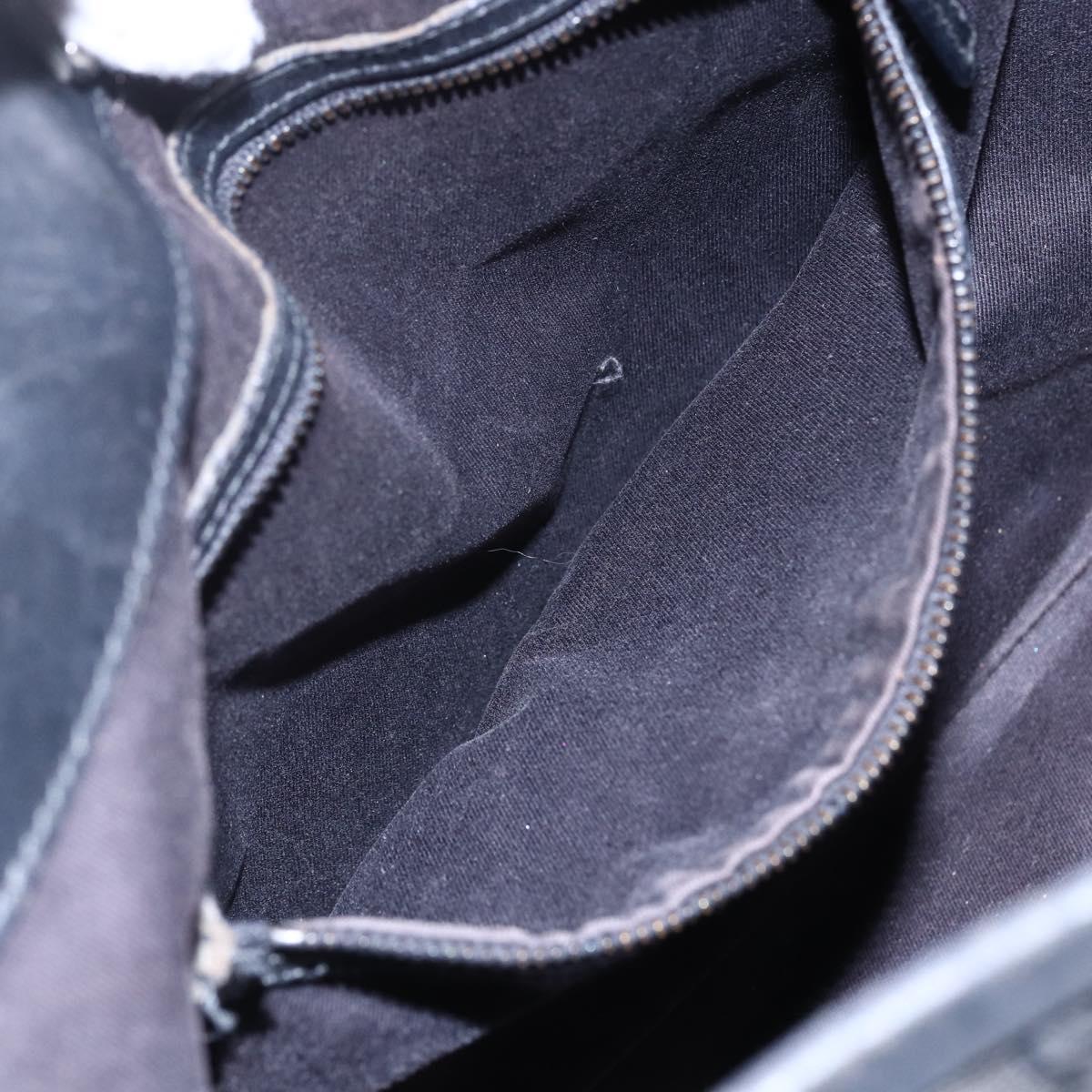 GUCCI GG Canvas Shoulder Bag Black 106242 Auth 149723