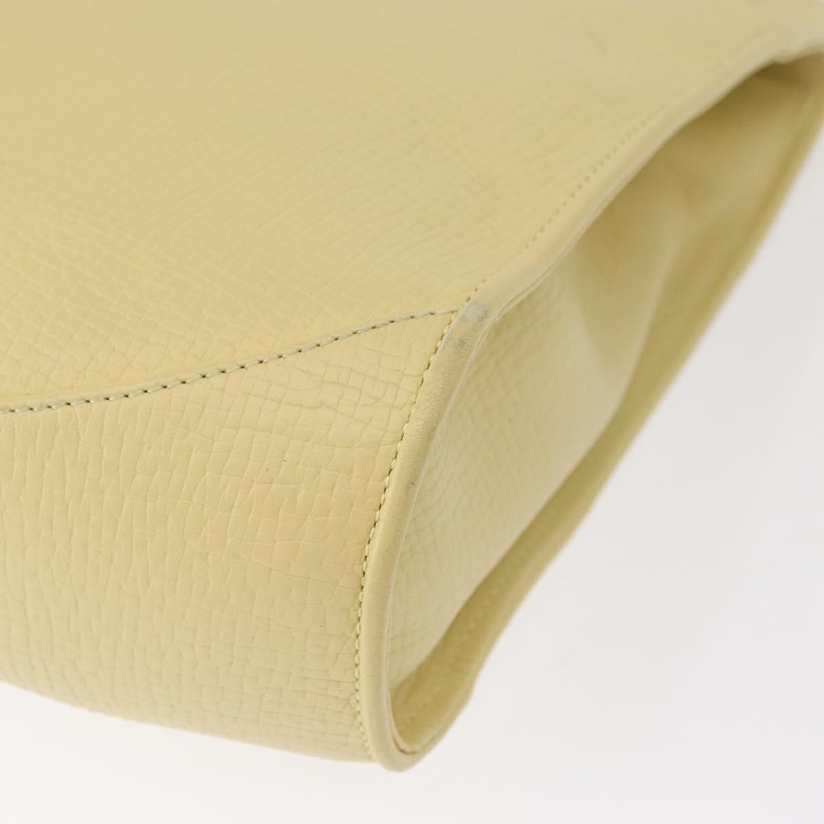 LOEWE Shoulder Bag Leather Yellow Gold Auth 149726