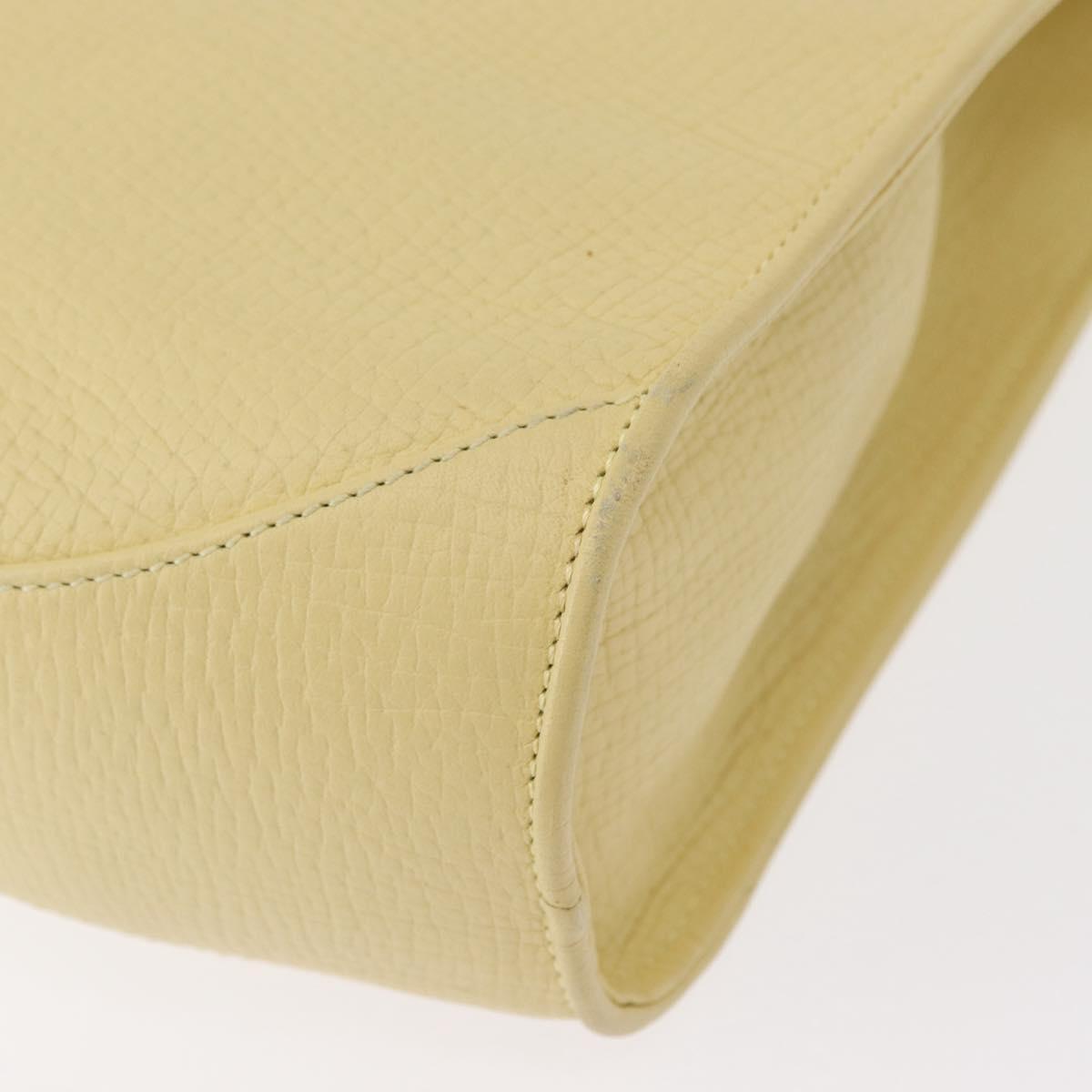 LOEWE Shoulder Bag Leather Yellow Gold Auth 149726