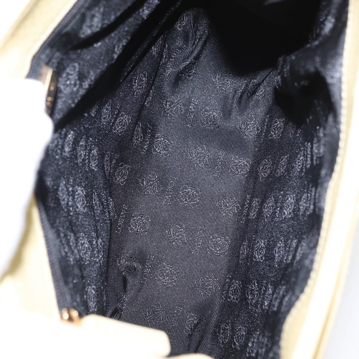 LOEWE Shoulder Bag Leather Yellow Gold Auth 149726