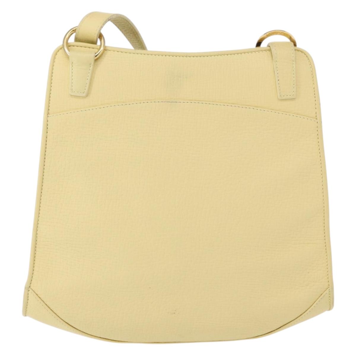 LOEWE Shoulder Bag Leather Yellow Gold Auth 149726