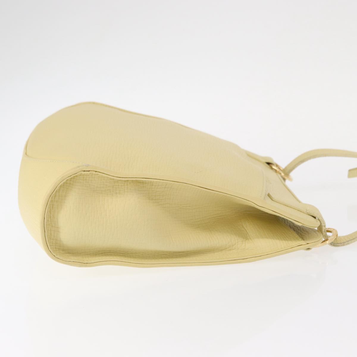 LOEWE Shoulder Bag Leather Yellow Gold Auth 149726