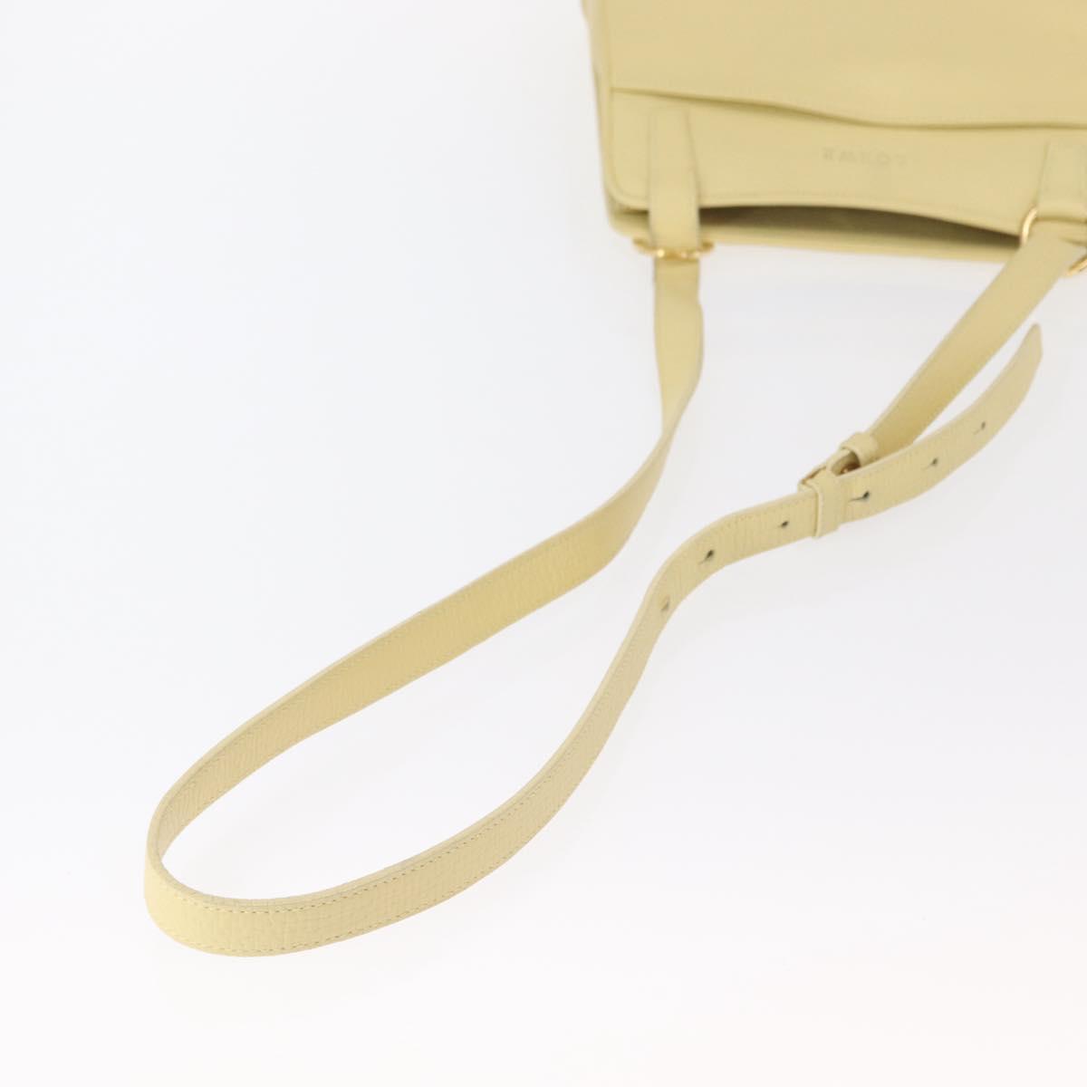 LOEWE Shoulder Bag Leather Yellow Gold Auth 149726