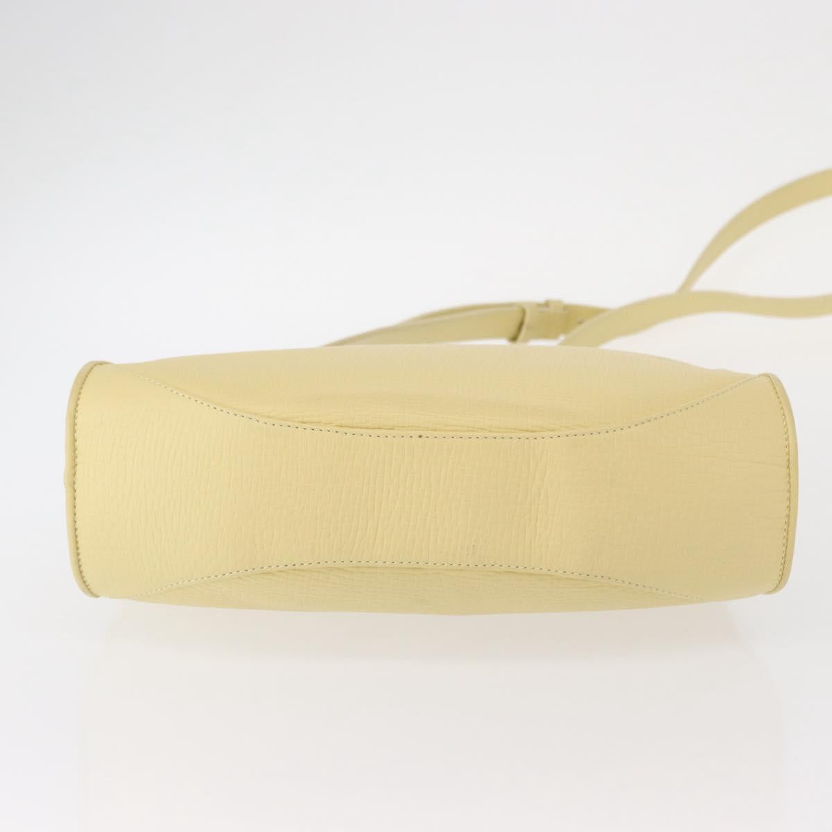 LOEWE Shoulder Bag Leather Yellow Gold Auth 149726