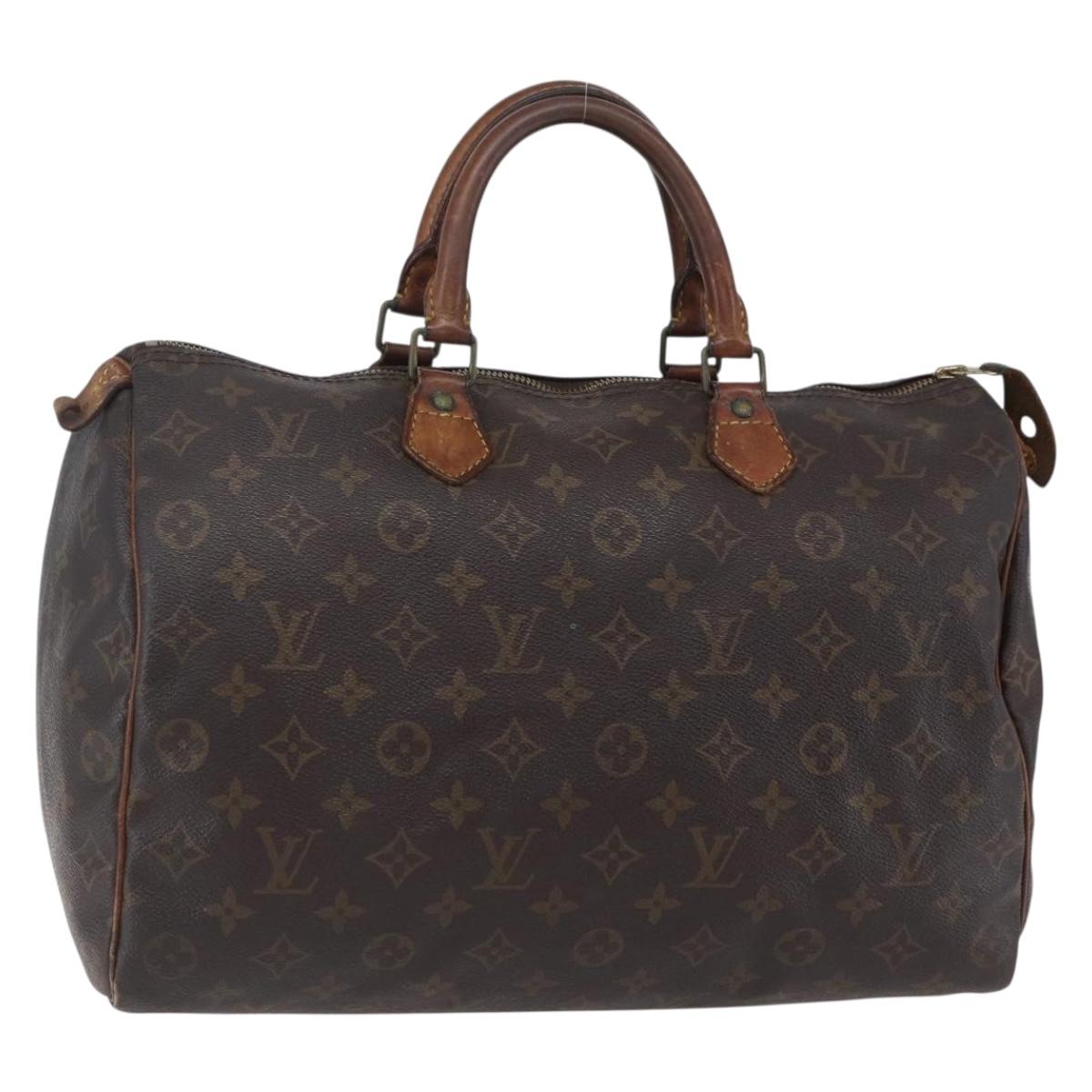 LOUIS VUITTON Monogram Speedy 35 Hand Bag M41524 LV Auth 149728