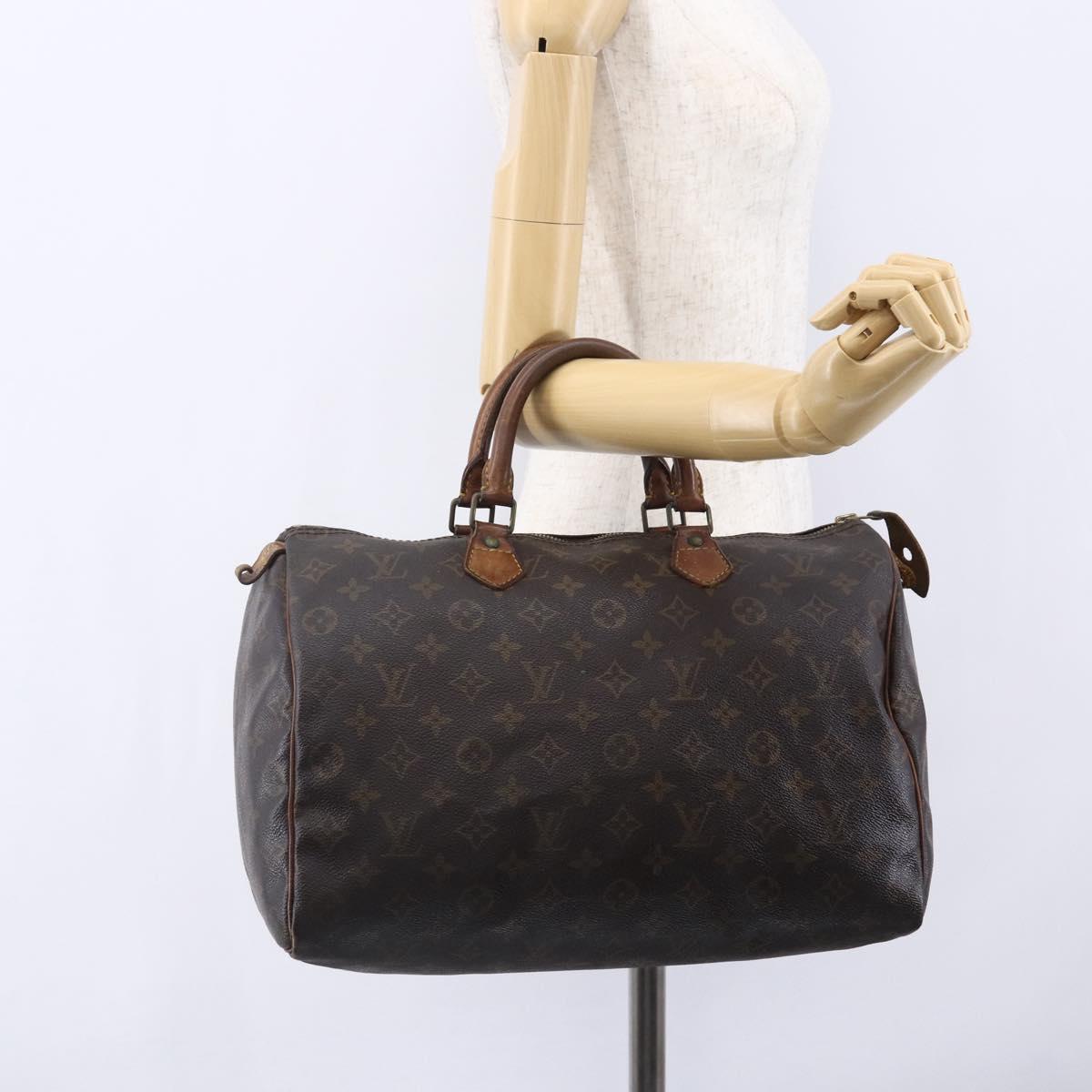 LOUIS VUITTON Monogram Speedy 35 Hand Bag M41524 LV Auth 149728