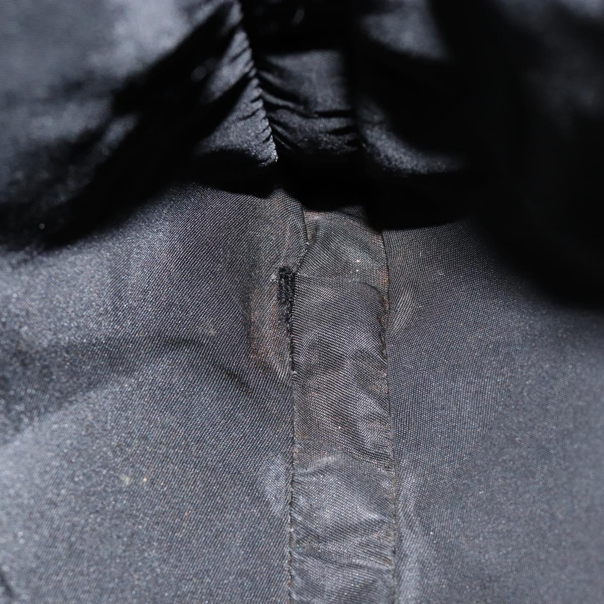 PRADA Shoulder Bag Nylon Black Silver Auth 149732