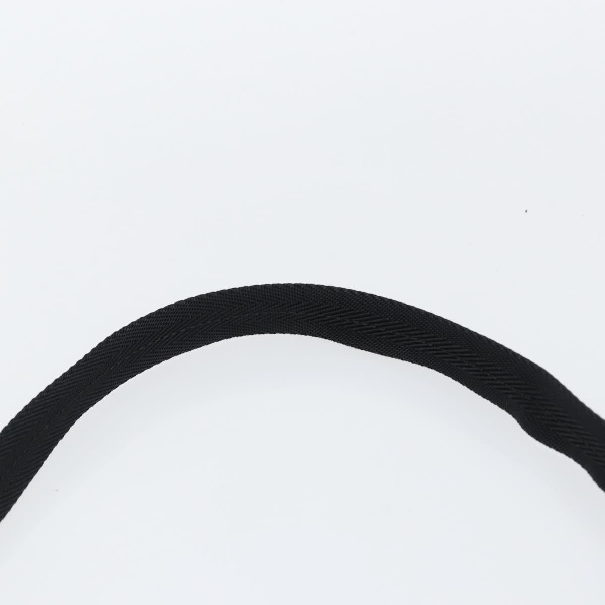 PRADA Shoulder Bag Nylon Black Silver Auth 149732