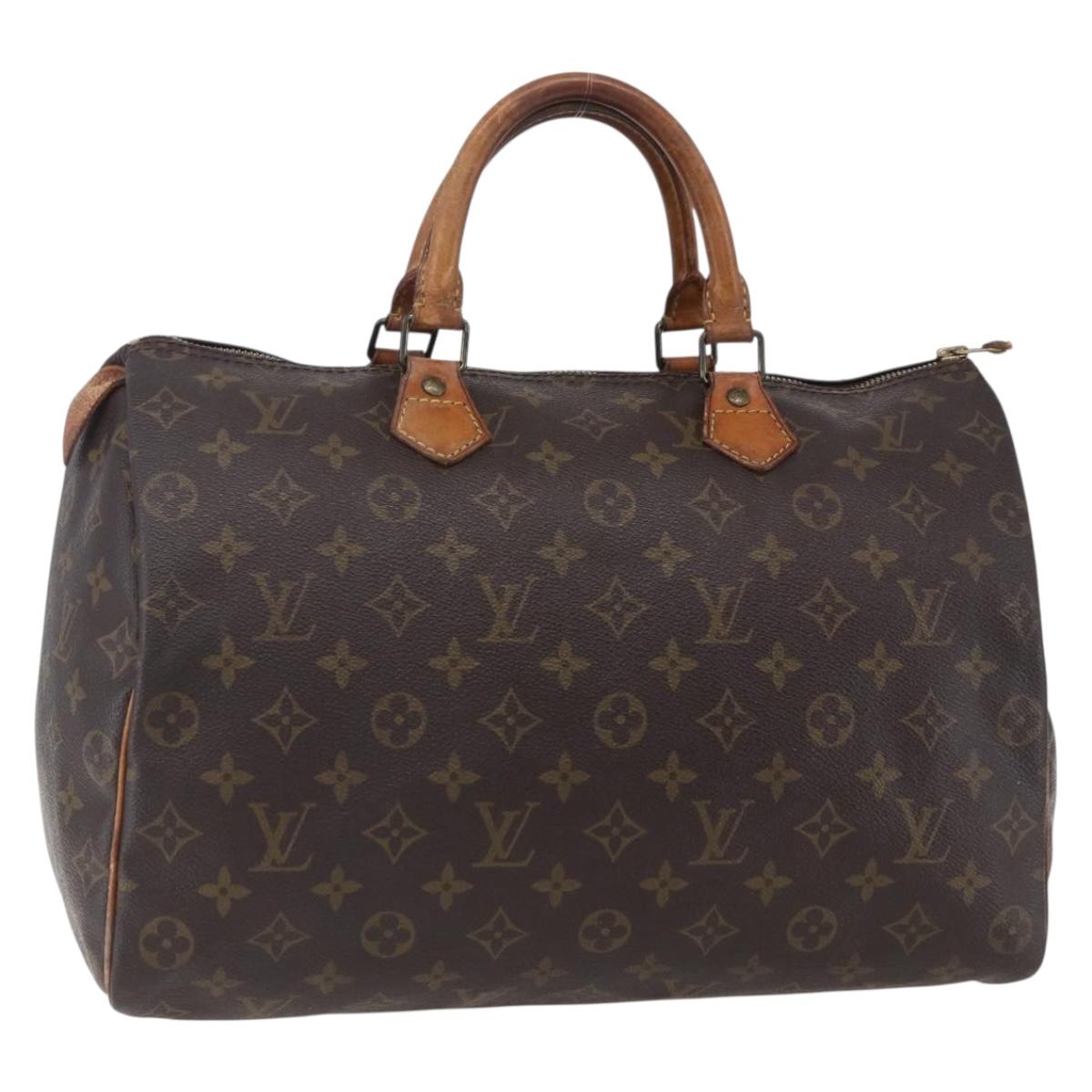 LOUIS VUITTON Monogram Speedy 35 Hand Bag M41524 LV Auth 149738