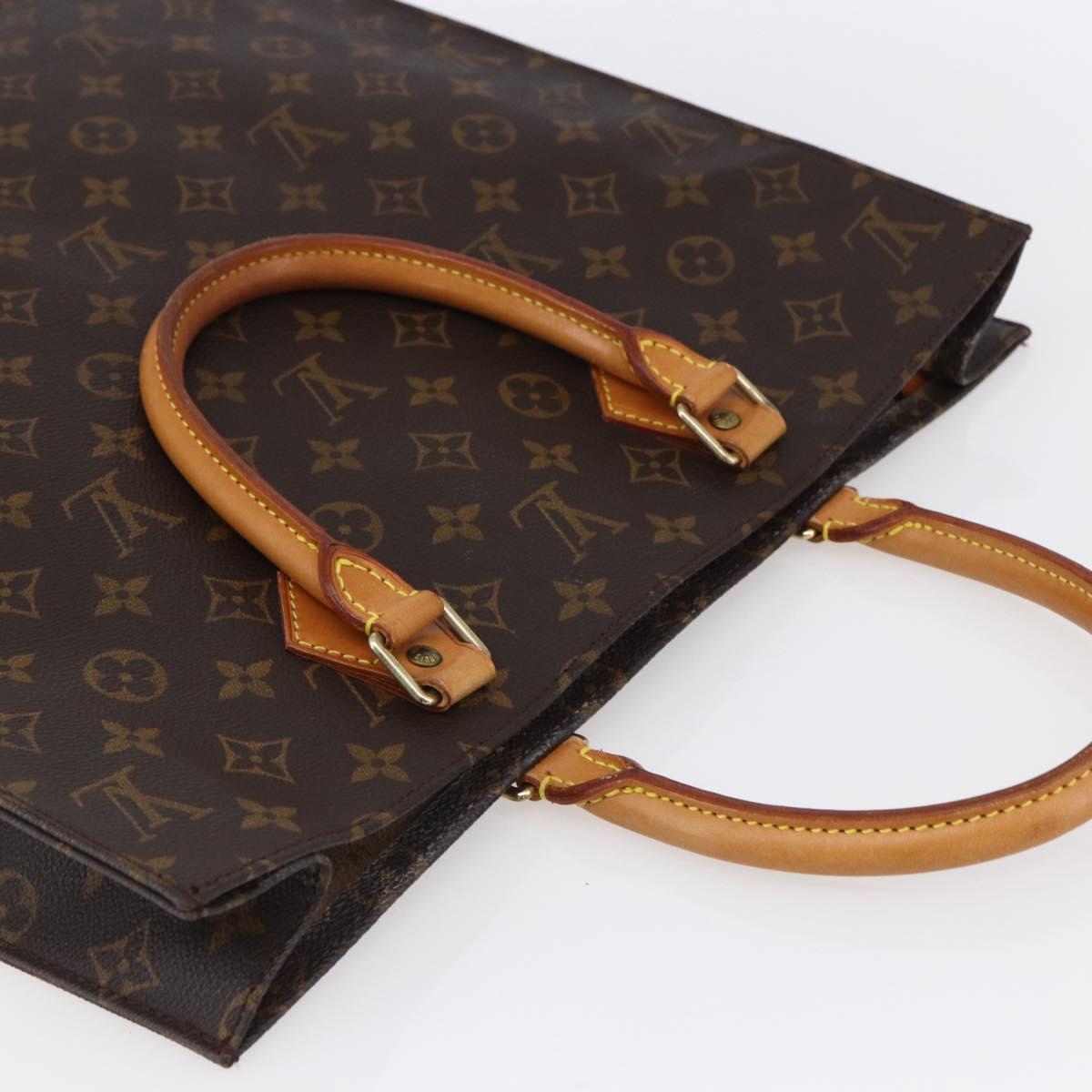 LOUIS VUITTON Monogram Sac Plat Hand Bag M51140 LV Auth 149743
