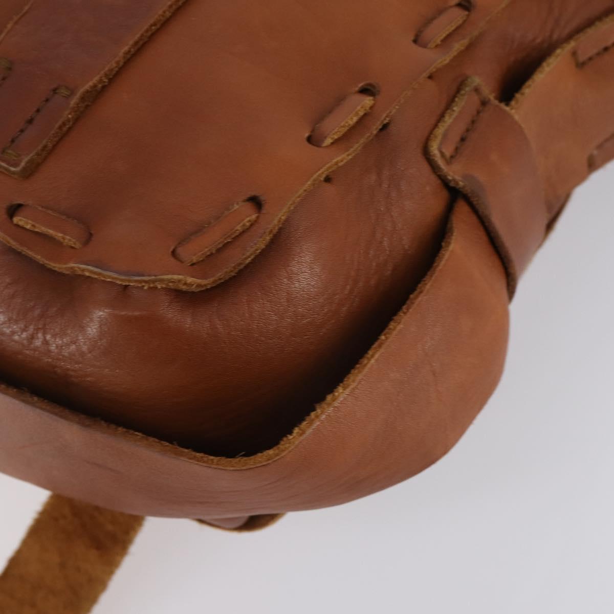 GUCCI GG Marmont Shoulder Bag Leather Brown Gold 414481 Auth 149746