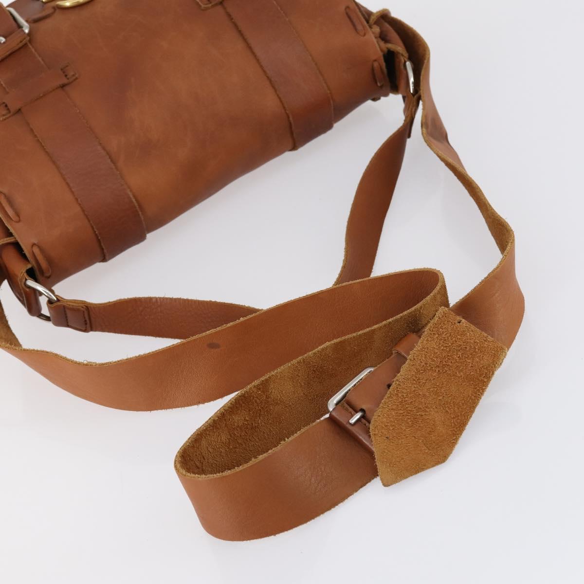 GUCCI GG Marmont Shoulder Bag Leather Brown Gold 414481 Auth 149746