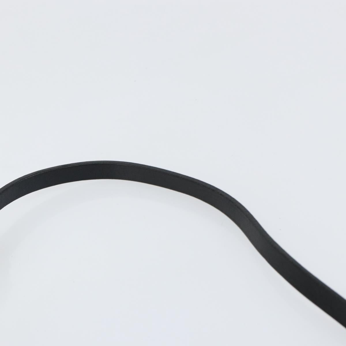 FENDI Zucchino Canvas Shoulder Bag Black Silver Auth 149754