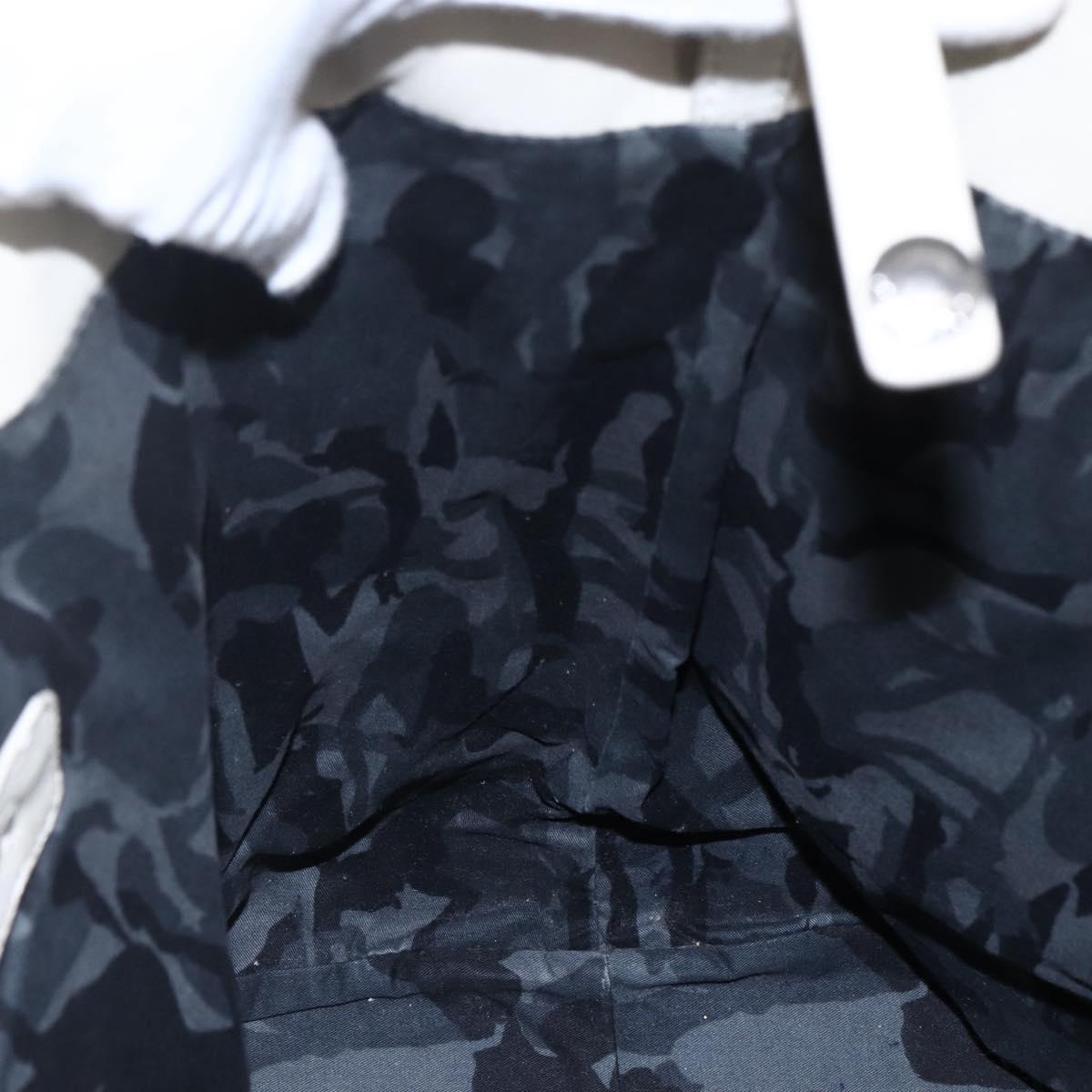 Jimmy Choo Studs Tote Bag Leather White Auth 149758