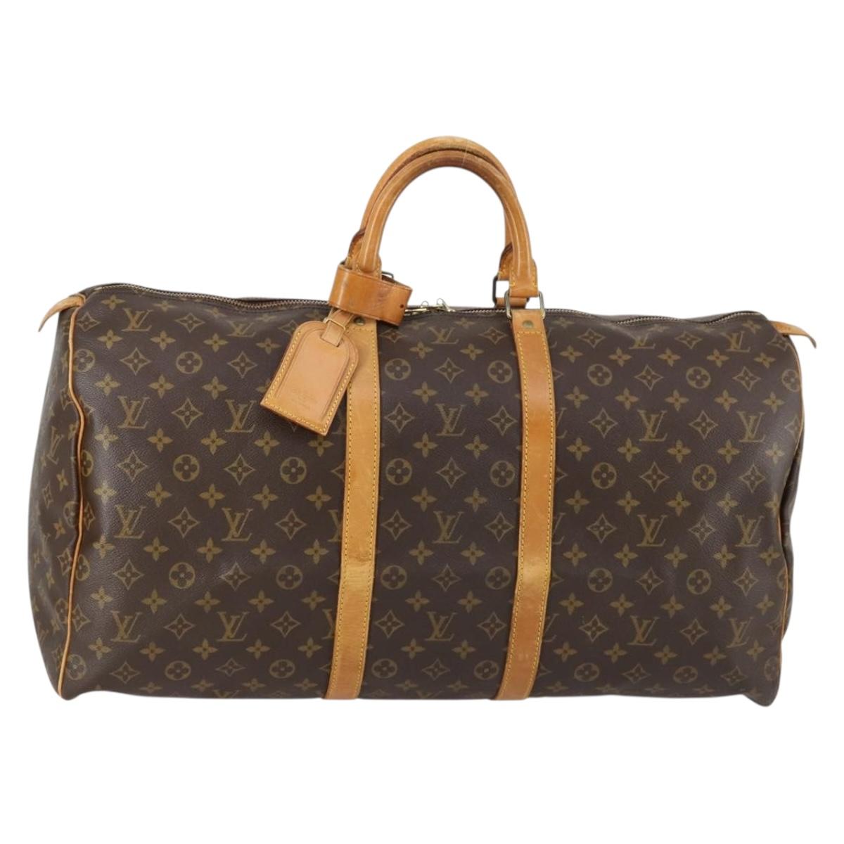 LOUIS VUITTON Monogram Keepall 55 Boston Bag M41424 LV Auth 149760