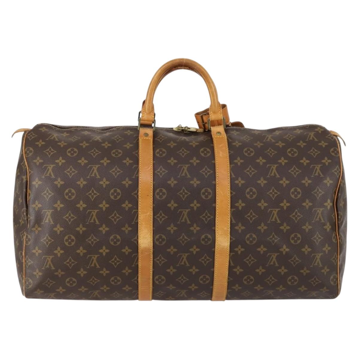 LOUIS VUITTON Monogram Keepall 55 Boston Bag M41424 LV Auth 149760