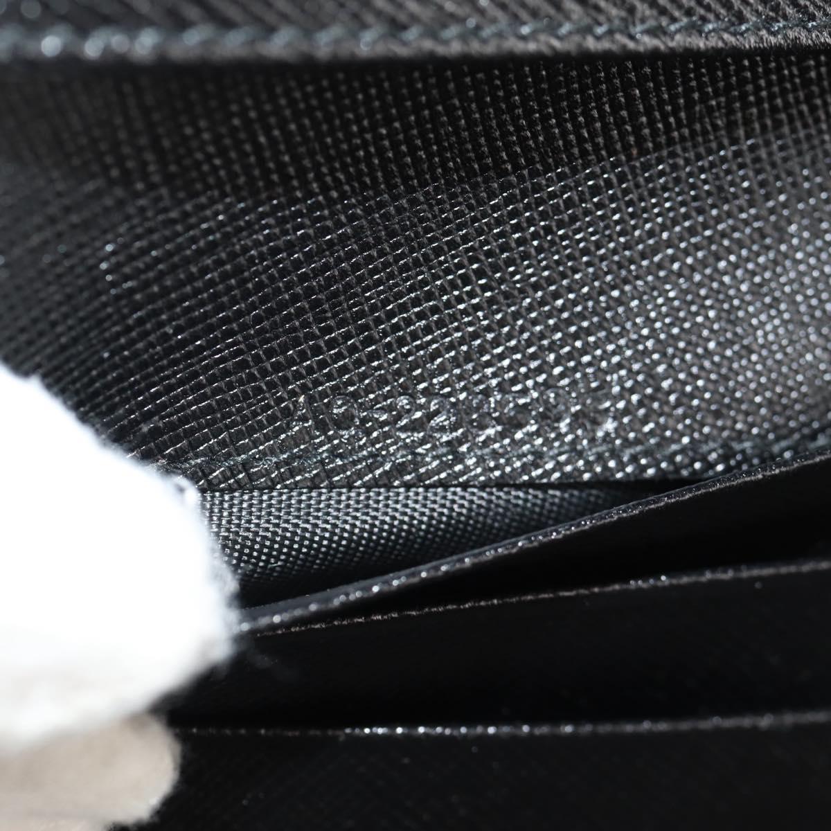 Salvatore Ferragamo Gancini Bifold Wallet Leather Black Gold Auth 149762AV