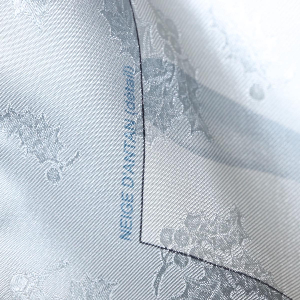 HERMES Carre 90 Scarf Silk ""Neige d'Antan detail"" Light Blue Auth 149766