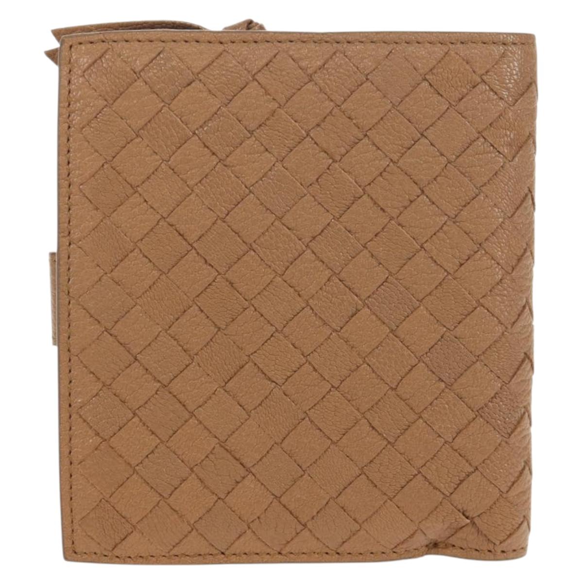 BOTTEGA VENETA INTRECCIATO Wallet Leather Beige 132355 Auth 149777A