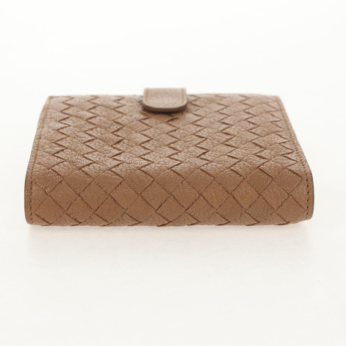 BOTTEGA VENETA INTRECCIATO Wallet Leather Beige 132355 Auth 149777A