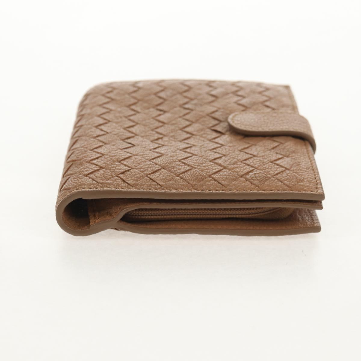 BOTTEGA VENETA INTRECCIATO Wallet Leather Beige 132355 Auth 149777A