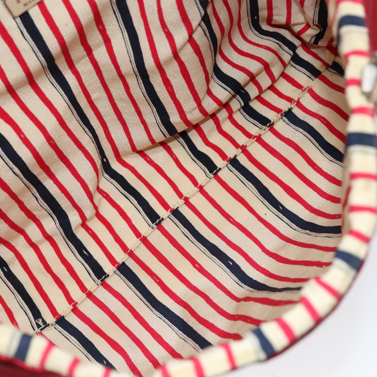 PRADA Hand Bag Satin Red Auth 149778