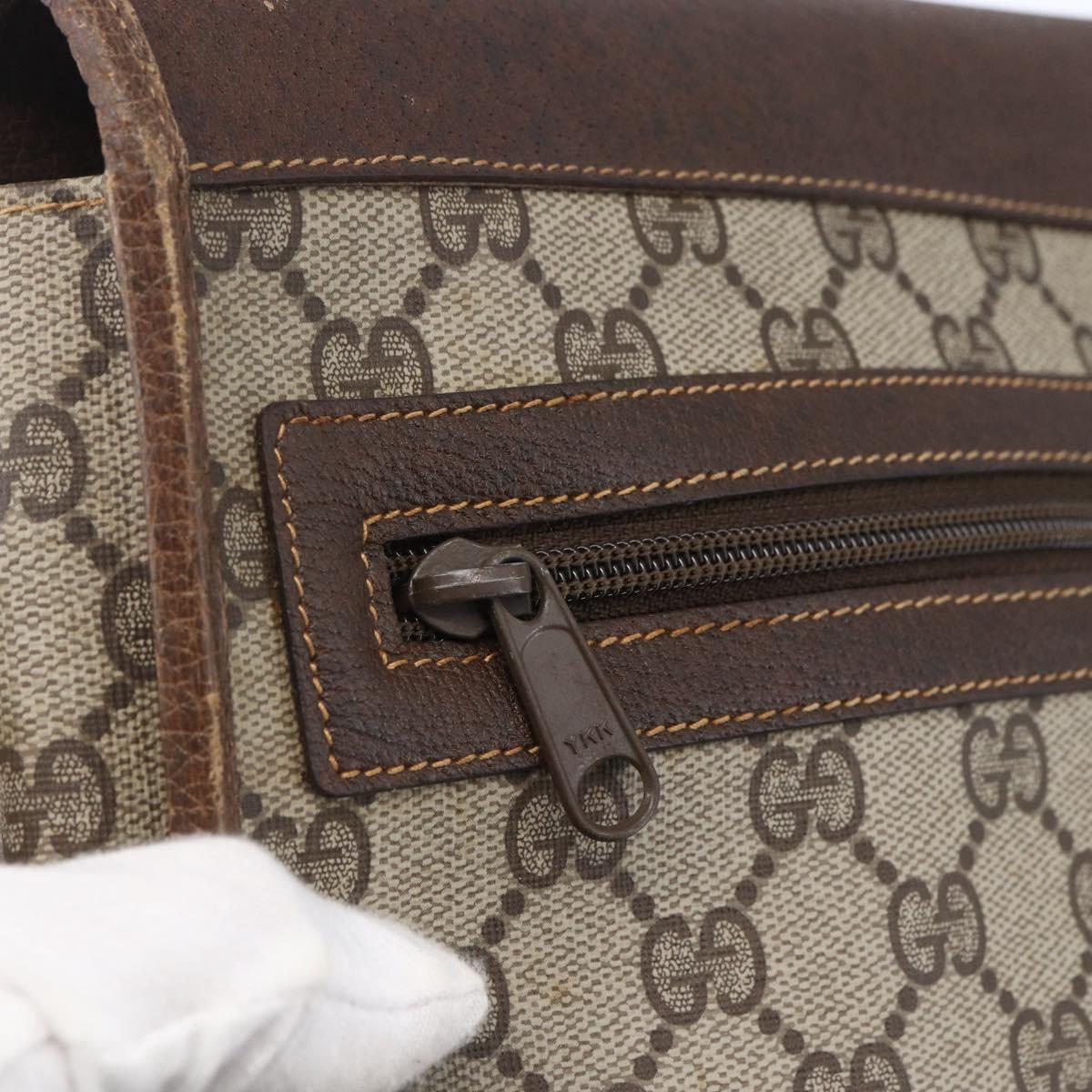 GUCCI GG Supreme Documents case Briefcase PVC Beige 017 123 0022 Auth 149784