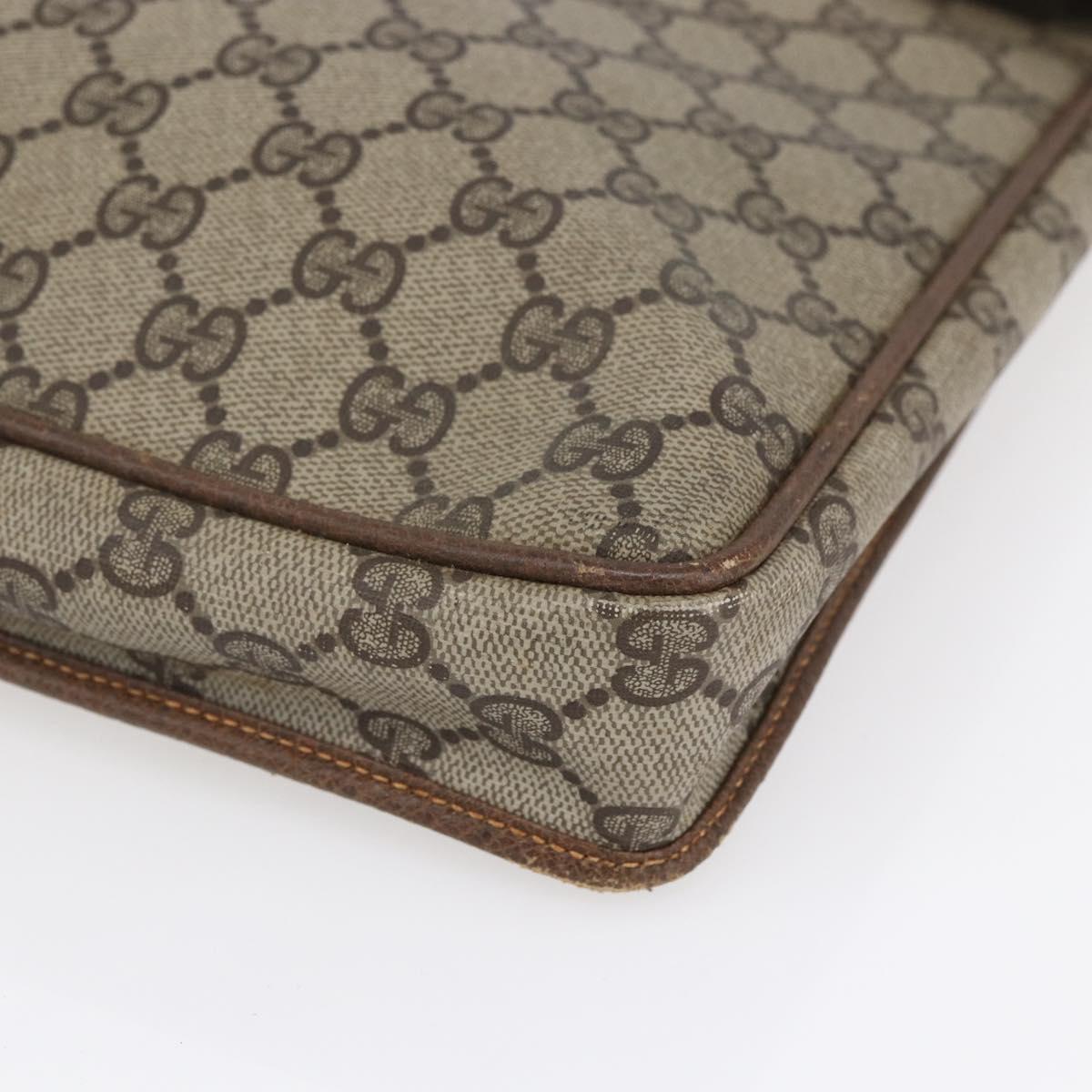 GUCCI GG Supreme Documents case Briefcase PVC Beige 017 123 0022 Auth 149784