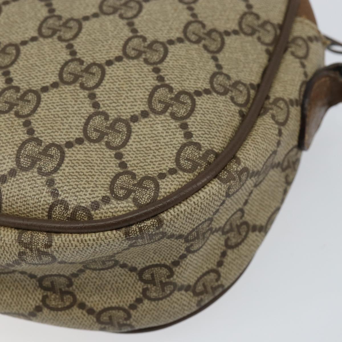 GUCCI GG Supreme Web Sherry Line Clutch Bag PVC Beige Red 89 01 034 Auth 149786