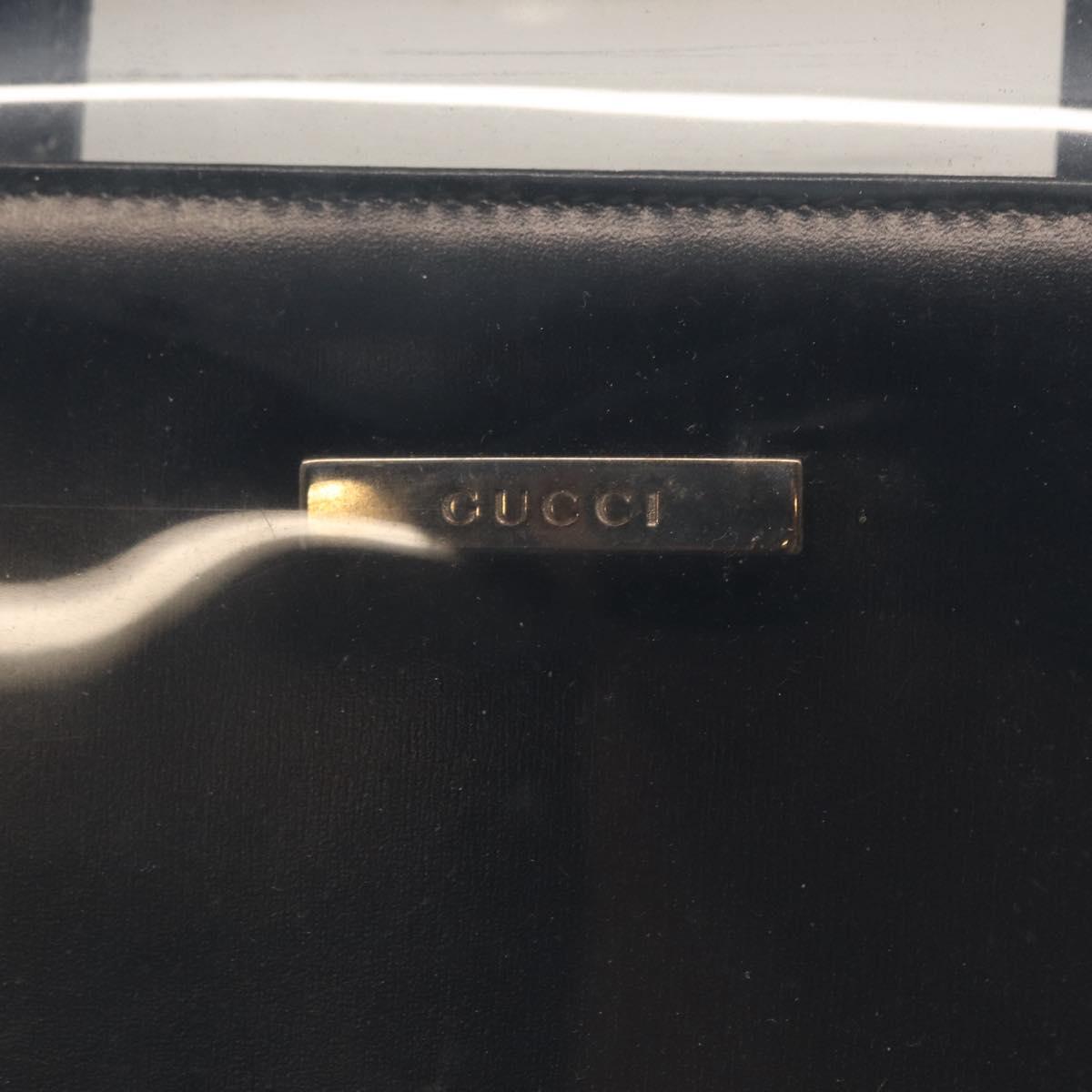 GUCCI Hand Bag Vinyl Outlet Black 000 2058 0548 5 Auth 149790