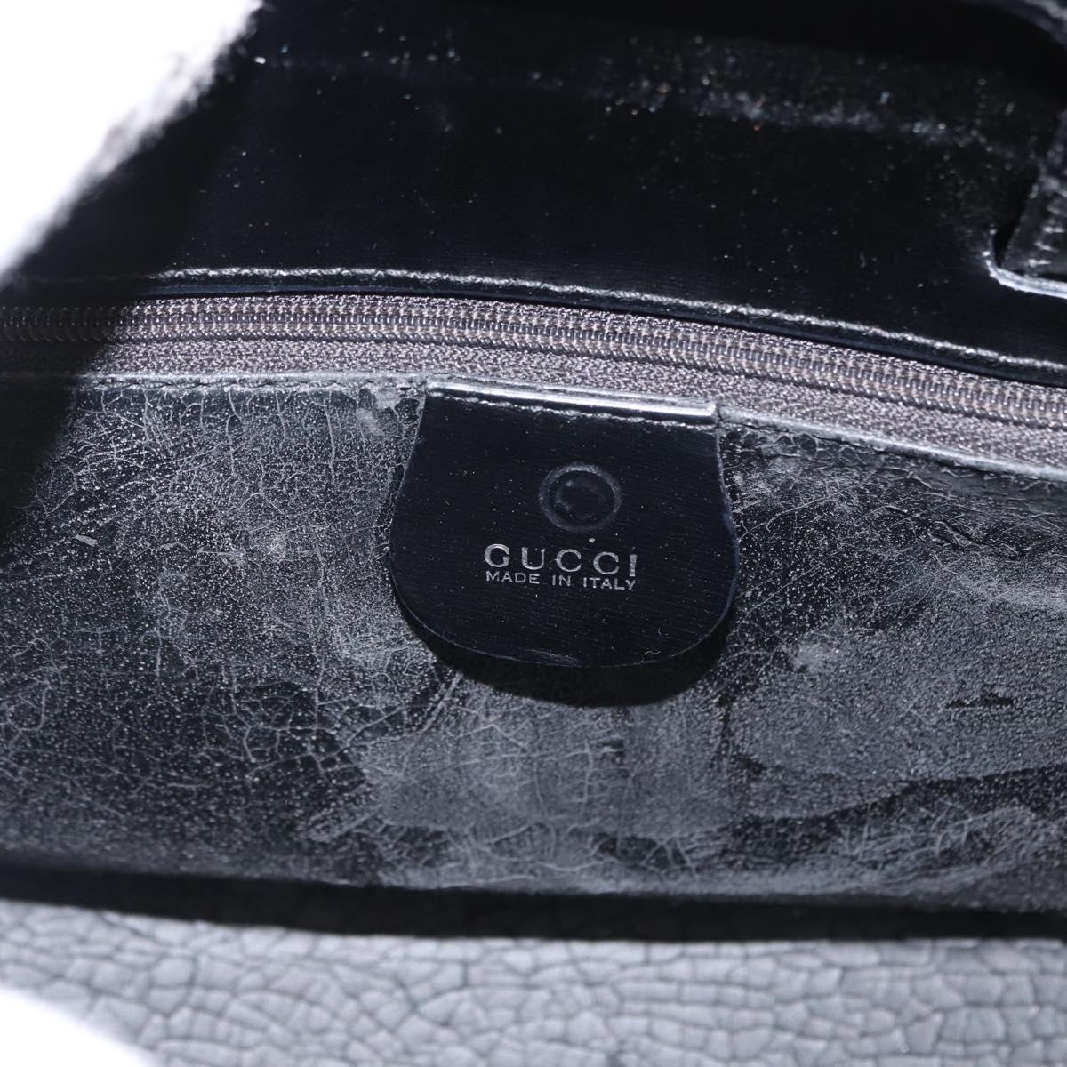 GUCCI Hand Bag Vinyl Outlet Black 000 2058 0548 5 Auth 149790
