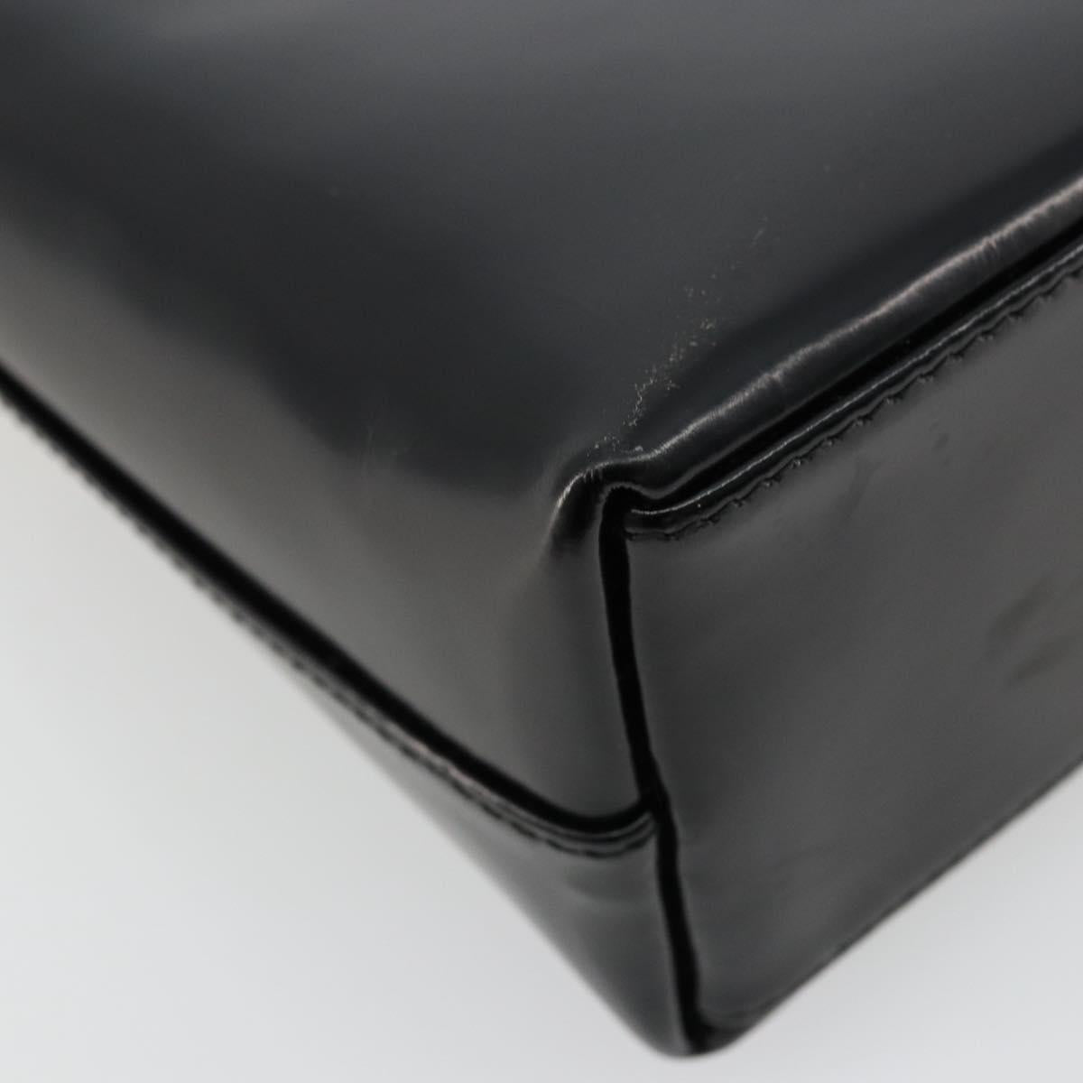 GUCCI Shoulder Bag Patent leather Black Gold 001 2113 1792 Auth 149795