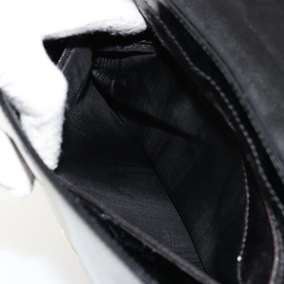 GUCCI Shoulder Bag Patent leather Black Gold 001 2113 1792 Auth 149795