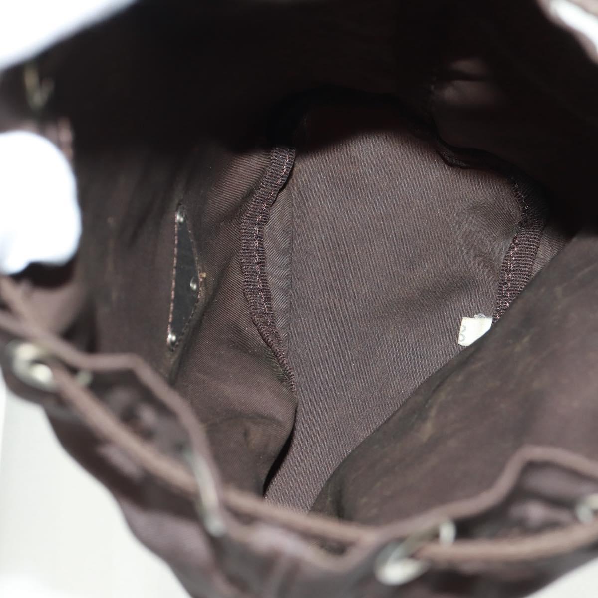 PRADA Pouch Nylon Brown Auth 149796V
