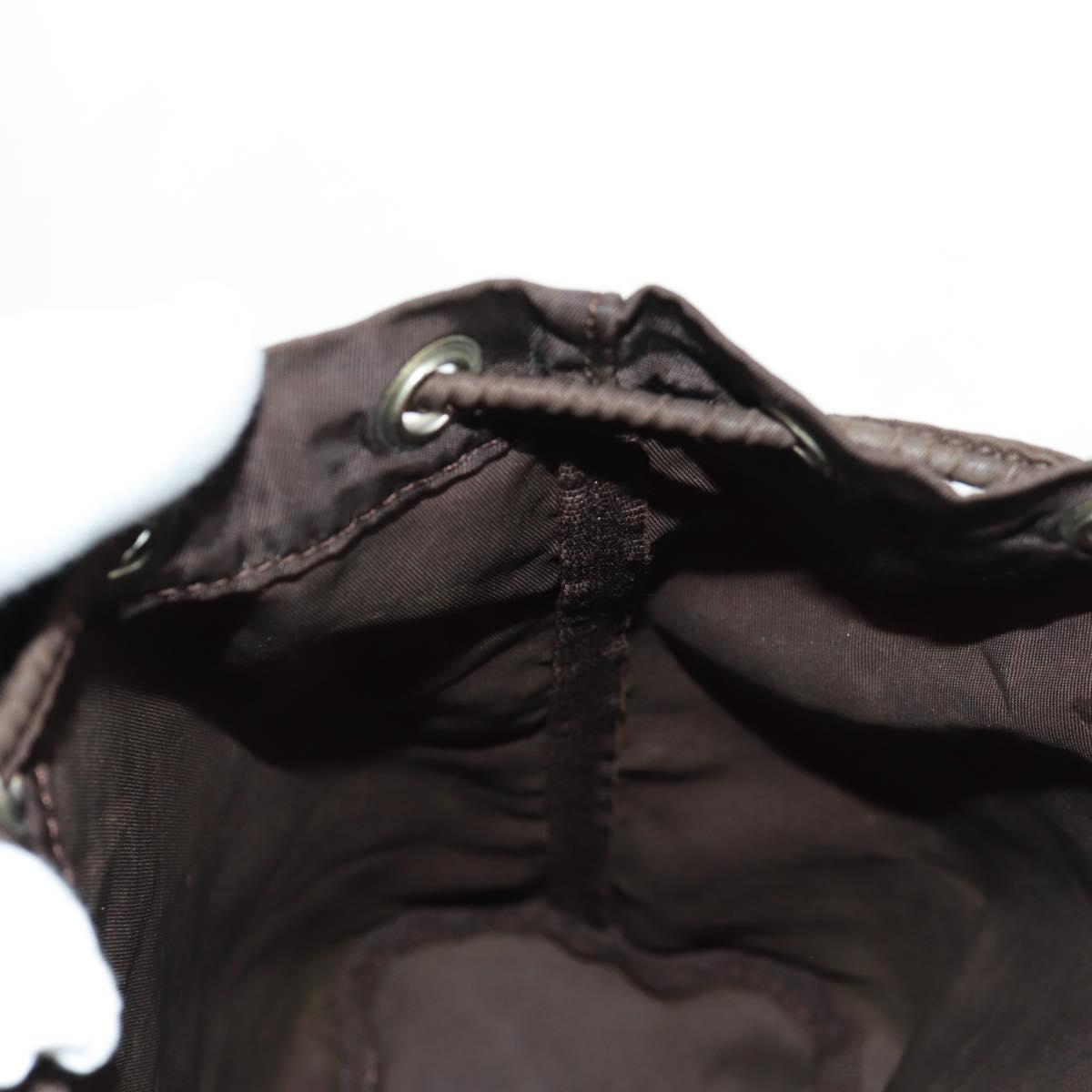 PRADA Pouch Nylon Brown Auth 149796V