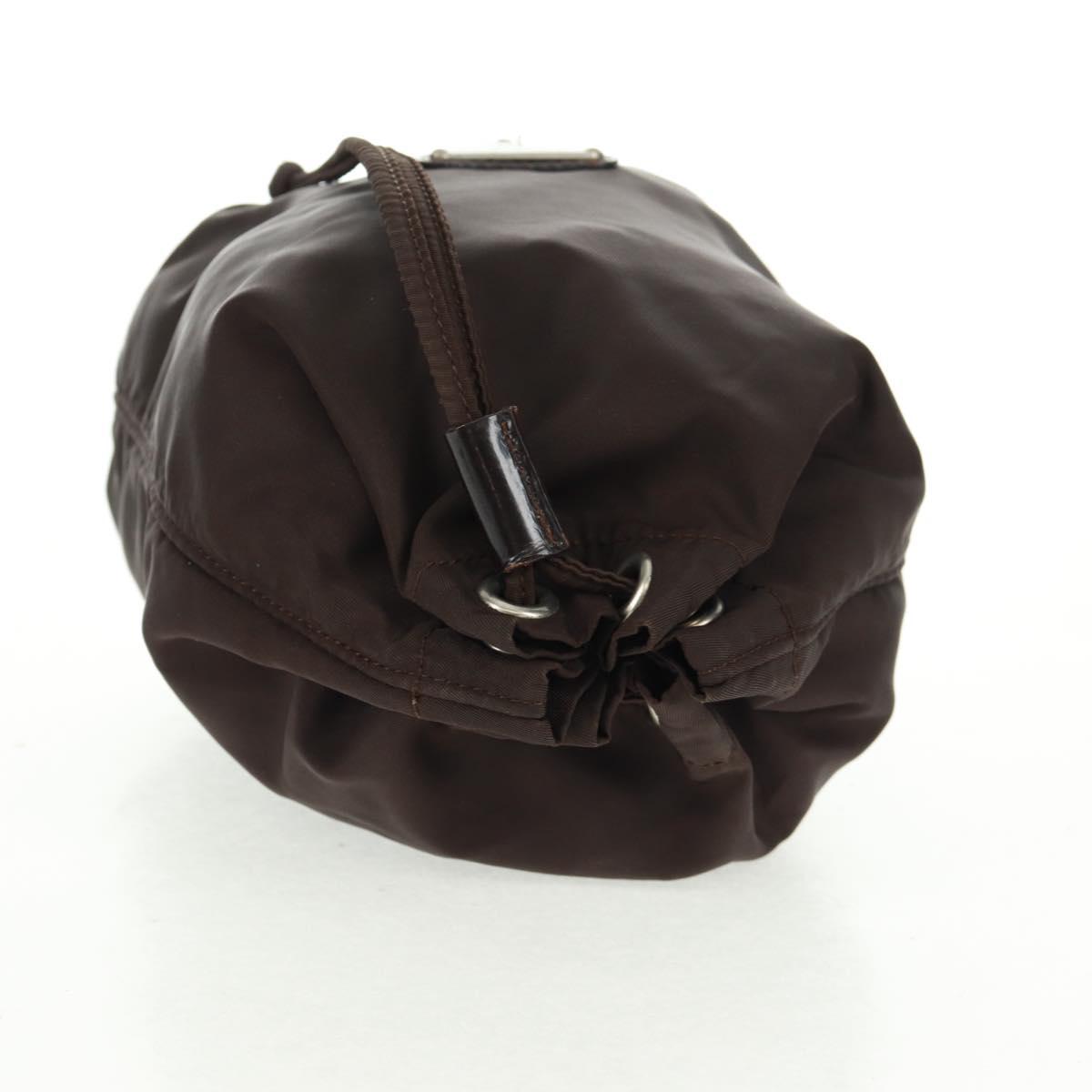 PRADA Pouch Nylon Brown Auth 149796V
