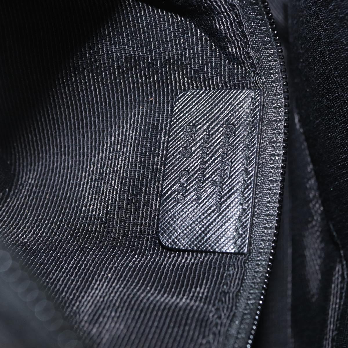 Salvatore Ferragamo Vala Hand Bag Nylon Black Gold Auth 149797