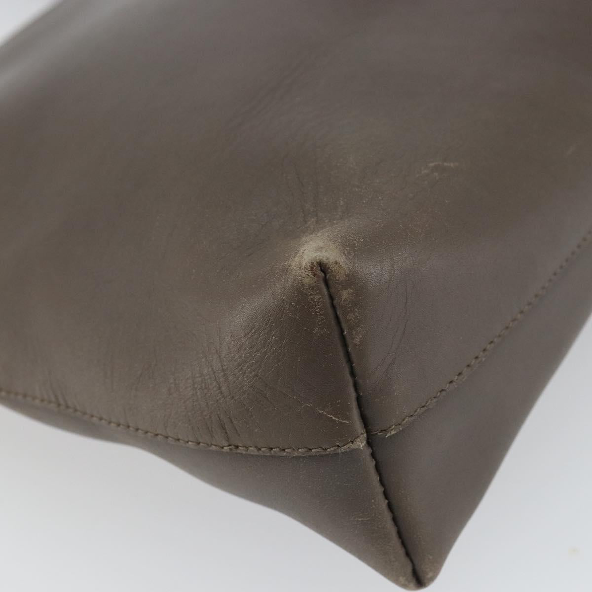 PRADA Shoulder Bag Leather Brown Auth 149800