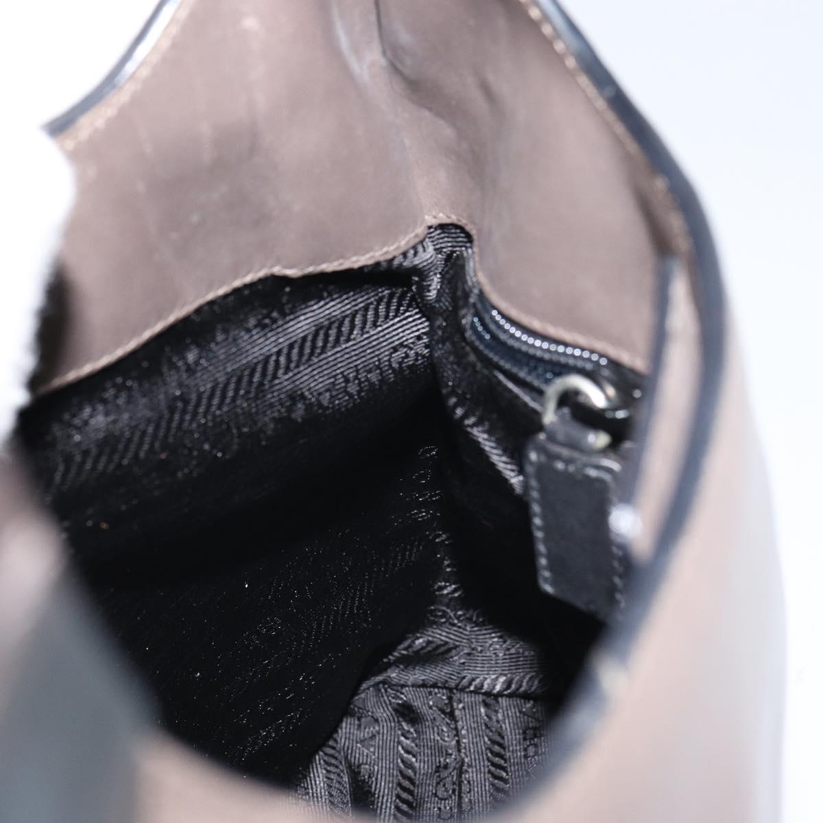 PRADA Shoulder Bag Leather Brown Auth 149800