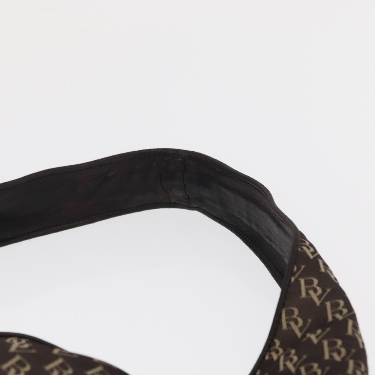 BOTTEGA VENETA Hobo Shoulder Bag Canvas Brown Auth 149811
