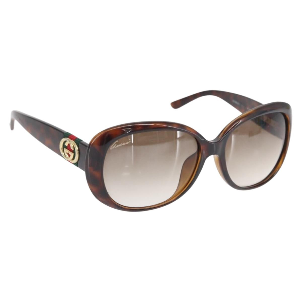 GUCCI Sunglasses plastic Brown Auth 149821