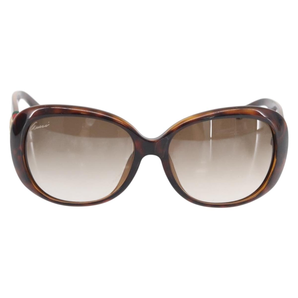 GUCCI Sunglasses plastic Brown Auth 149821
