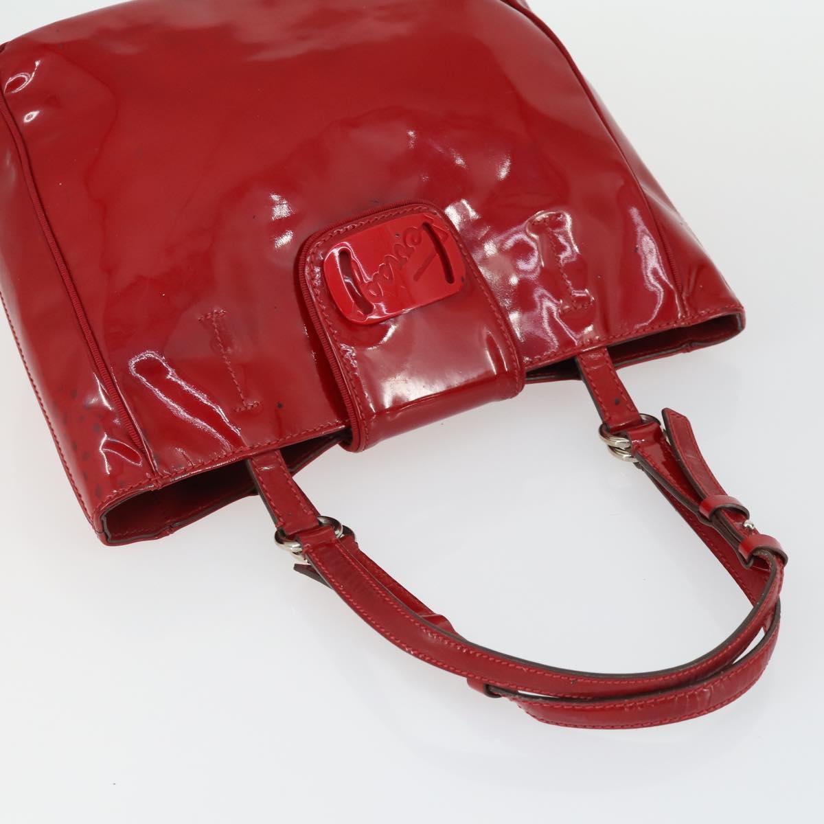 Salvatore Ferragamo Bag Leather Canvas Patent 4 Set Black Red Auth 149824