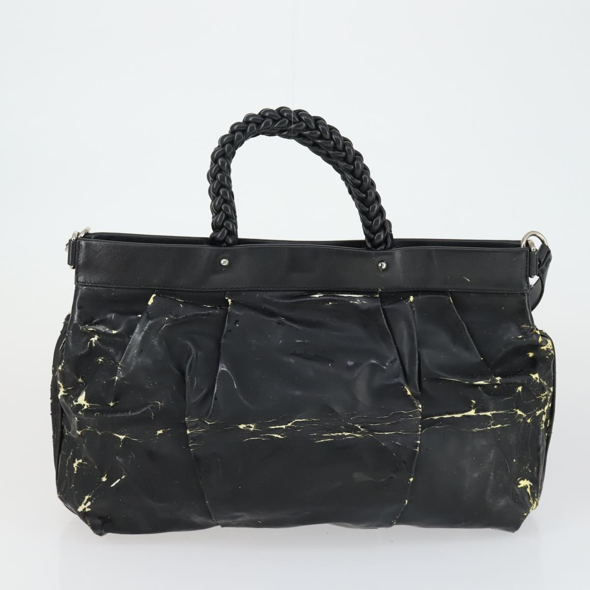 Salvatore Ferragamo Bag Leather Canvas Patent 4 Set Black Red Auth 149824