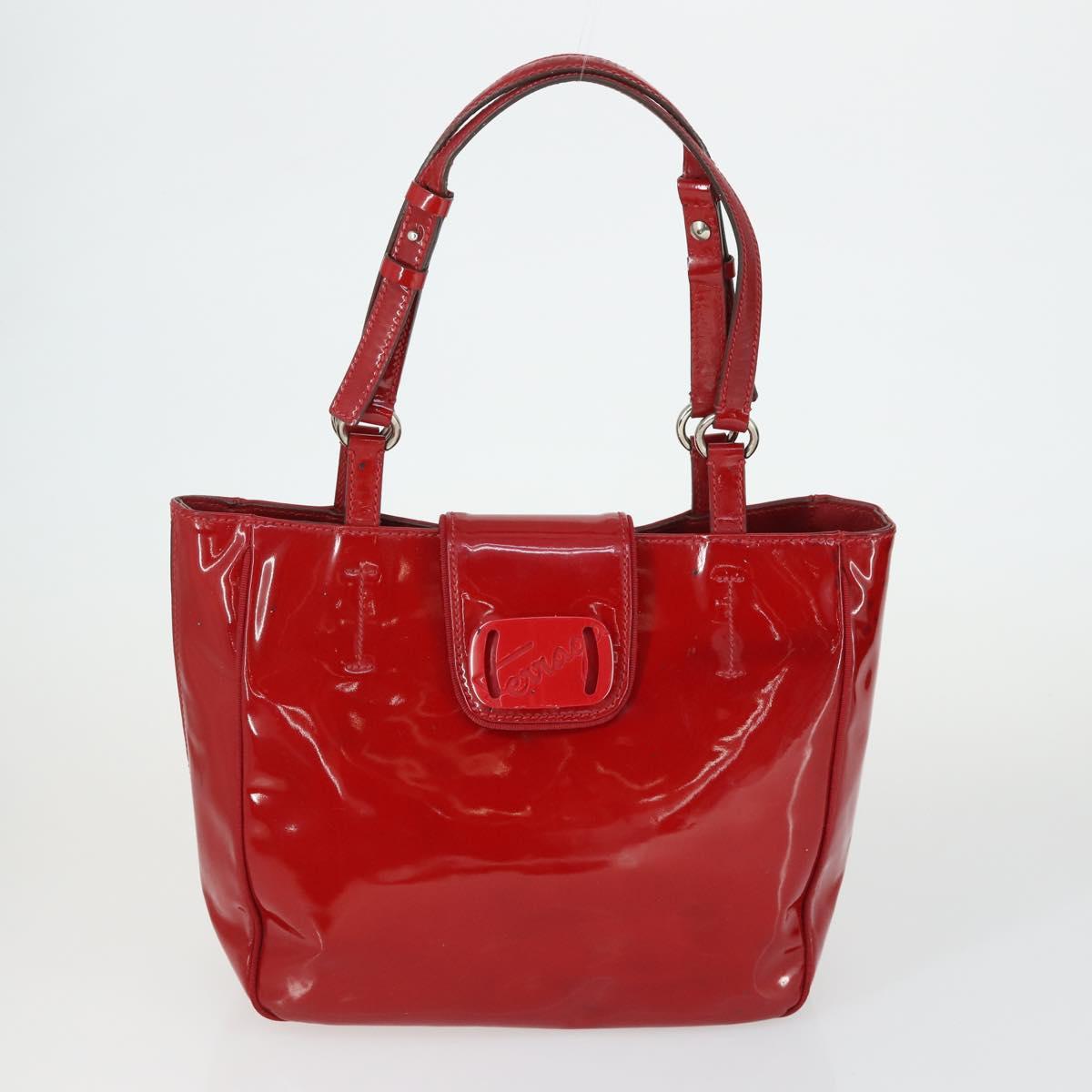 Salvatore Ferragamo Bag Leather Canvas Patent 4 Set Black Red Auth 149824