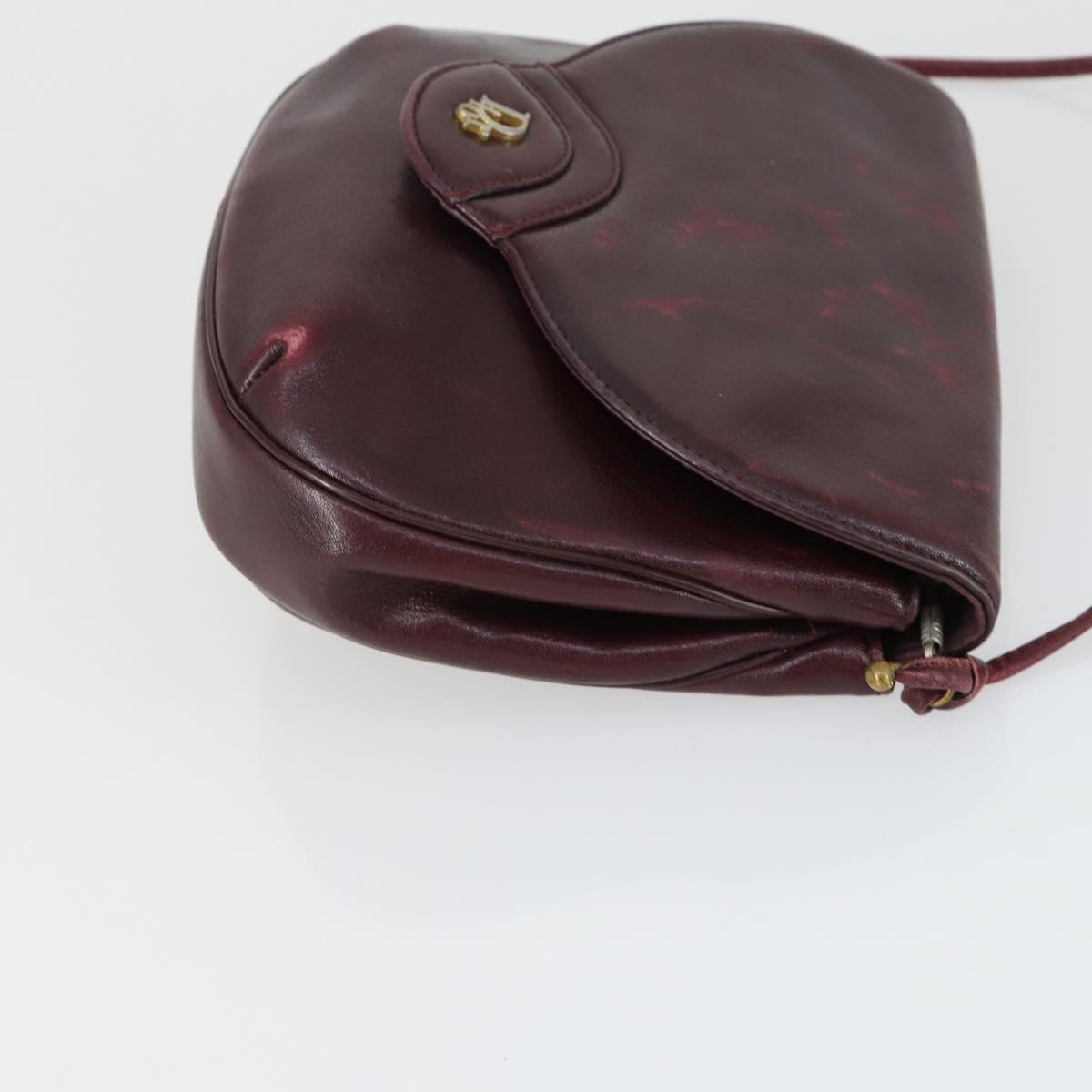 GIVENCHY Valentino Dior Bag Leather 3 Set Brown Bordeaux black Auth 149826