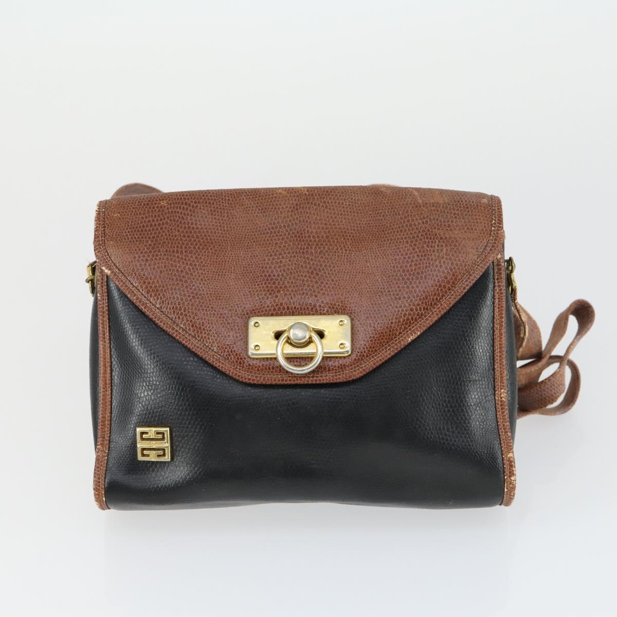 GIVENCHY Valentino Dior Bag Leather 3 Set Brown Bordeaux black Auth 149826