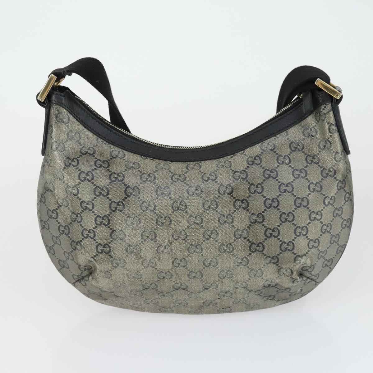 GUCCI GG Supreme Crystal Shoulder Bag PVC 4 Set Black Navy Auth 149829